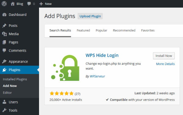 Installing WPS Hide Login