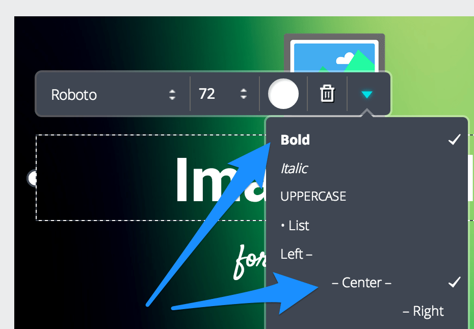 font settings