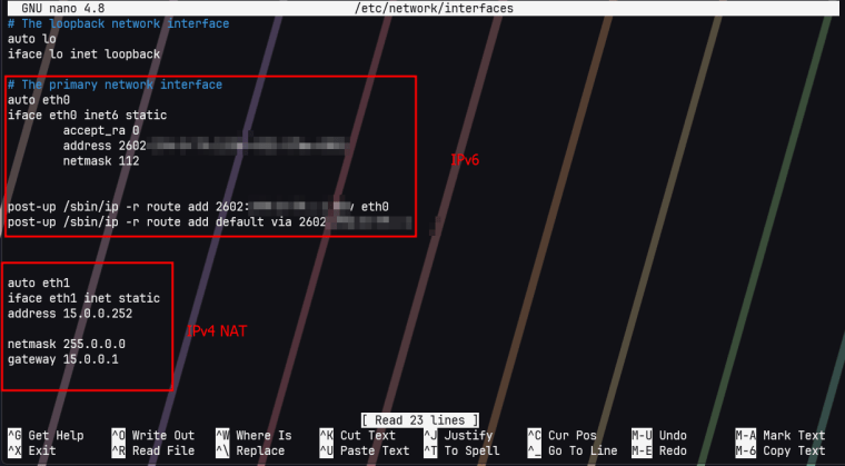 contoh skema ip address bind pada ubuntu nat vps