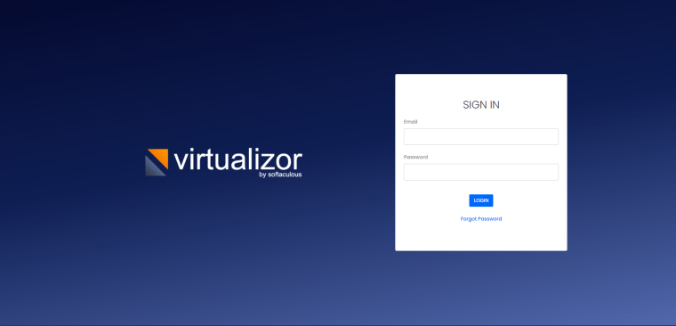tampilan login virtualizor natvps