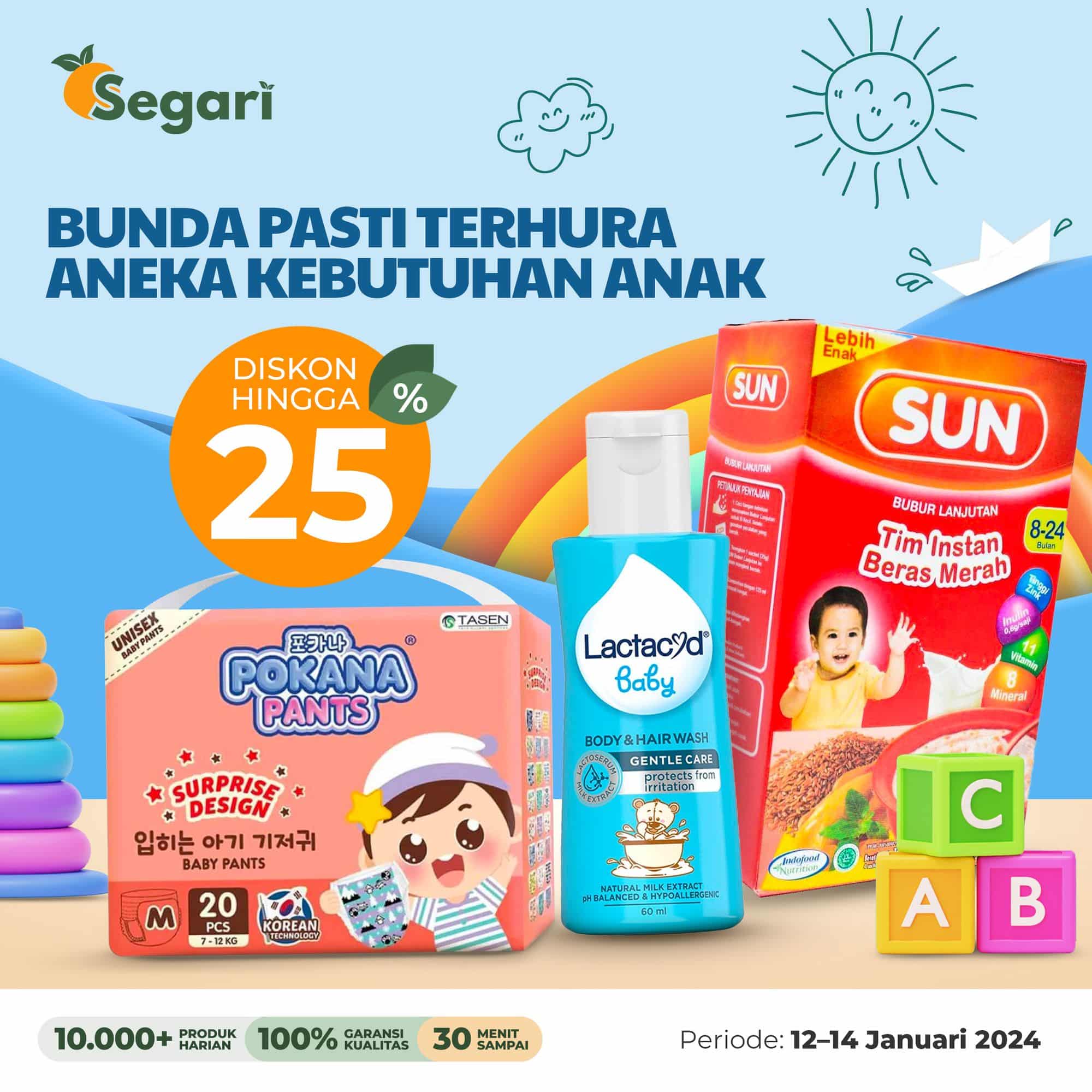 Aneka Kebutuhan Anak
Anti Bikin Dompet Terharu
DISKON HINGGA 25% 👶🤗