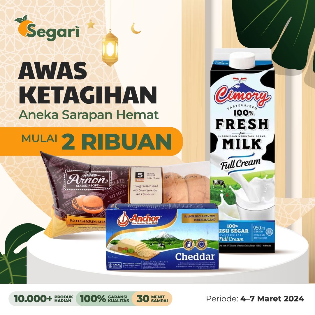 PAKET LENGKAP
Aneka Sarapan Hemat dan Bergizi Mulai 2 Ribuan 😆🍽️