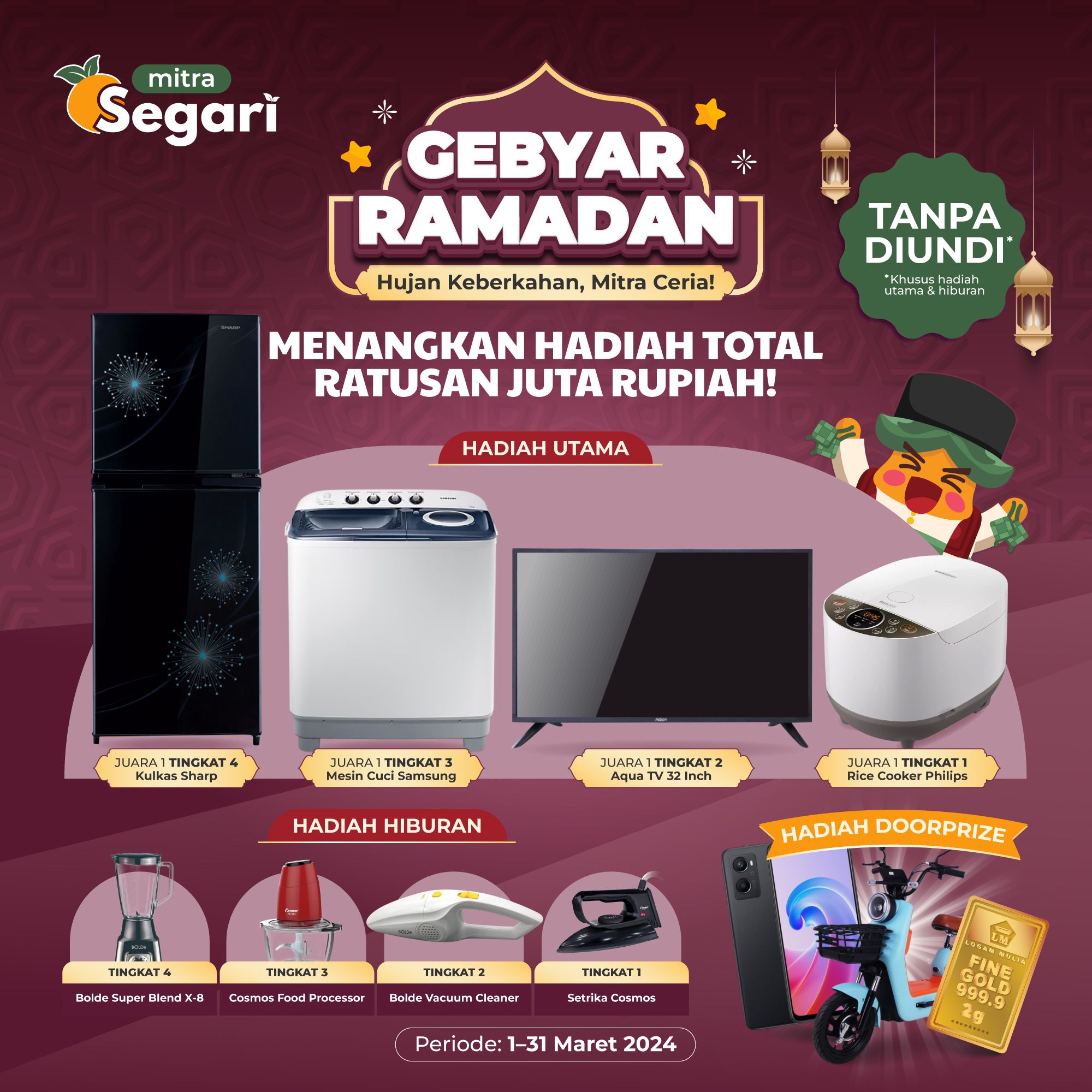 Gebyar Ramadan
Hujan Keberkahan, Mitra Ceria 🕌✨