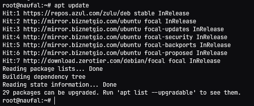 proses update ubuntu nat vps pada terminal ssh