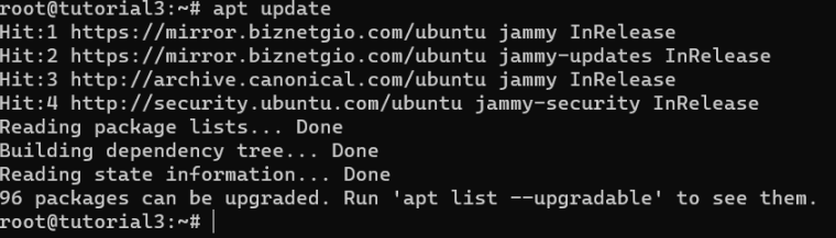 apt update