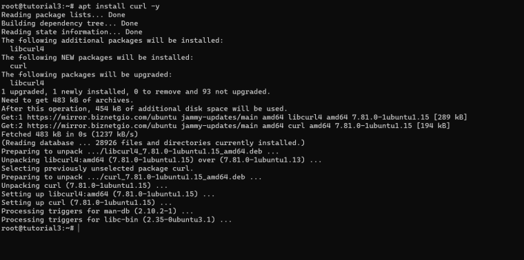 Install curl