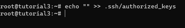 Append newline