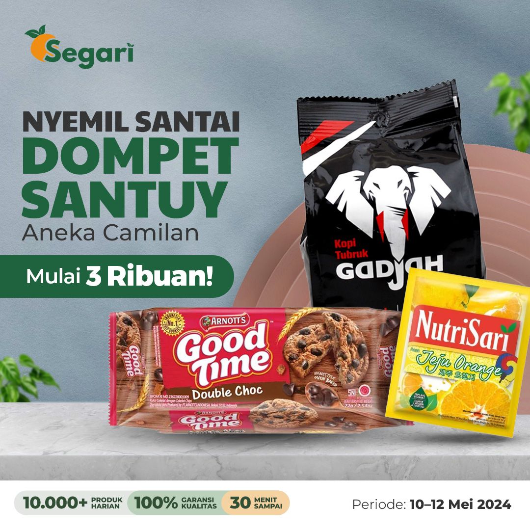 Nyemil Santai
dengan Aneka Camilan
MULAI 3 RIBUAN 🍪✨