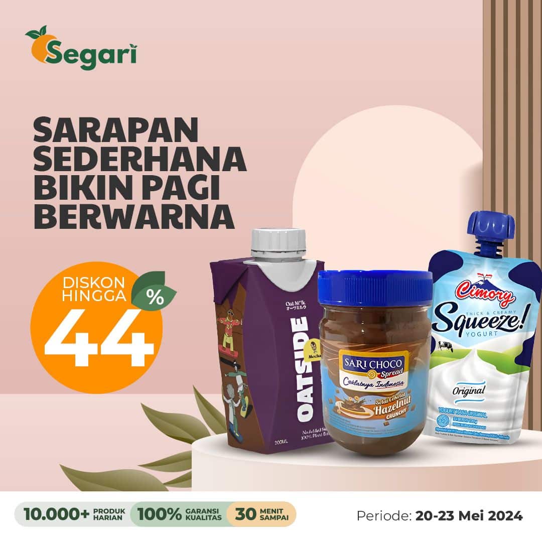 Aneka Sarapan Hemat Luar Biasa
DISKON S.D. 44% 😆💨