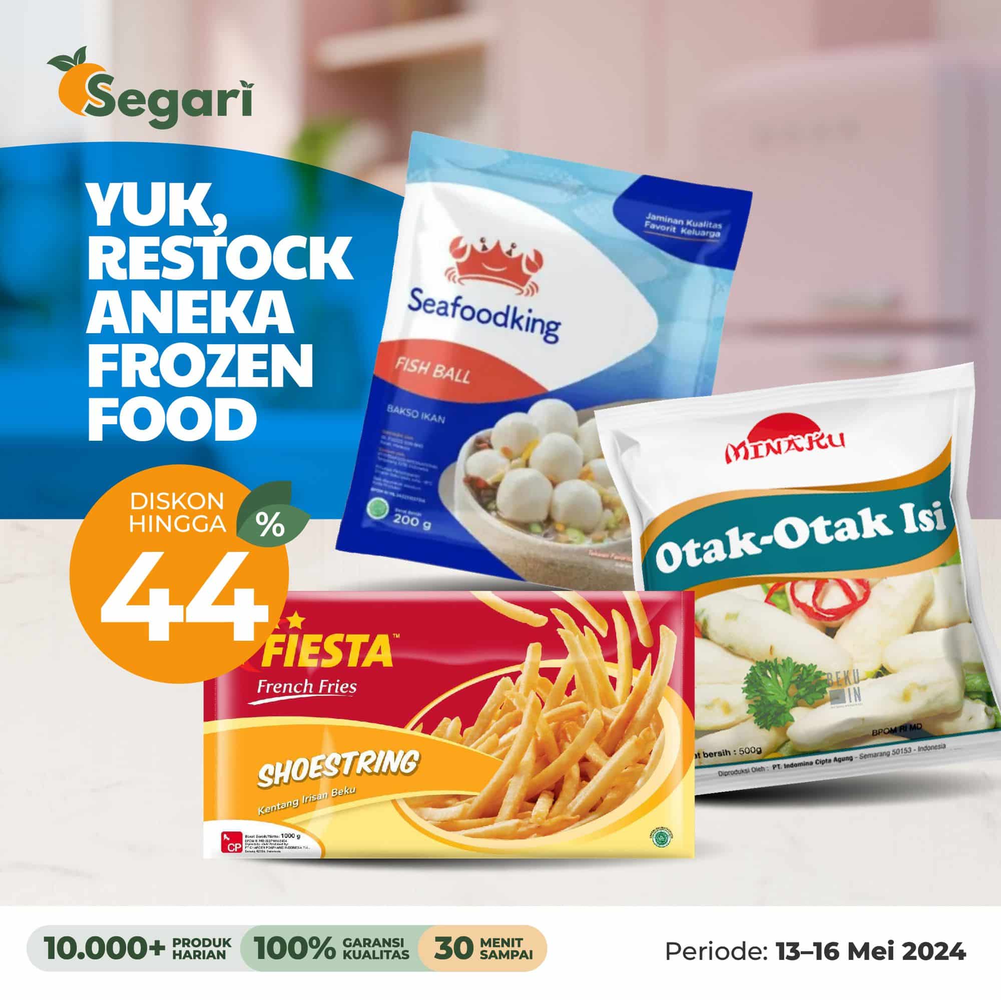 Saatnya Restock Aneka Frozen Food Hemat
DISKON S.D. 44% ❄️☃️