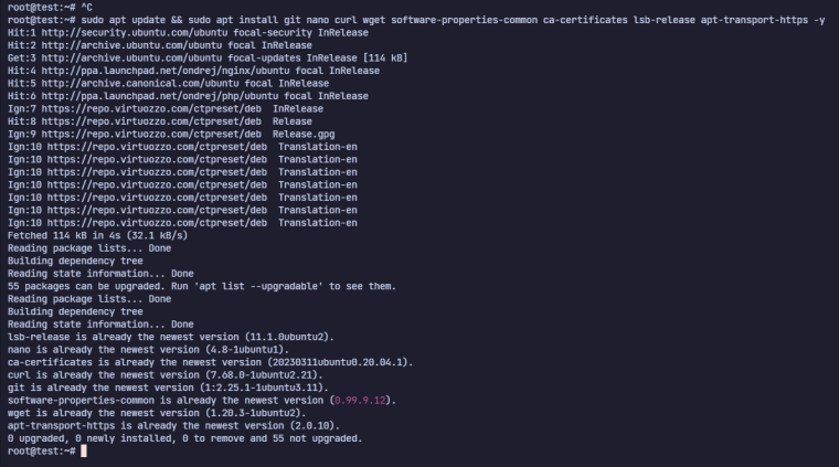 proses update repository apt ubuntu pada nat vps