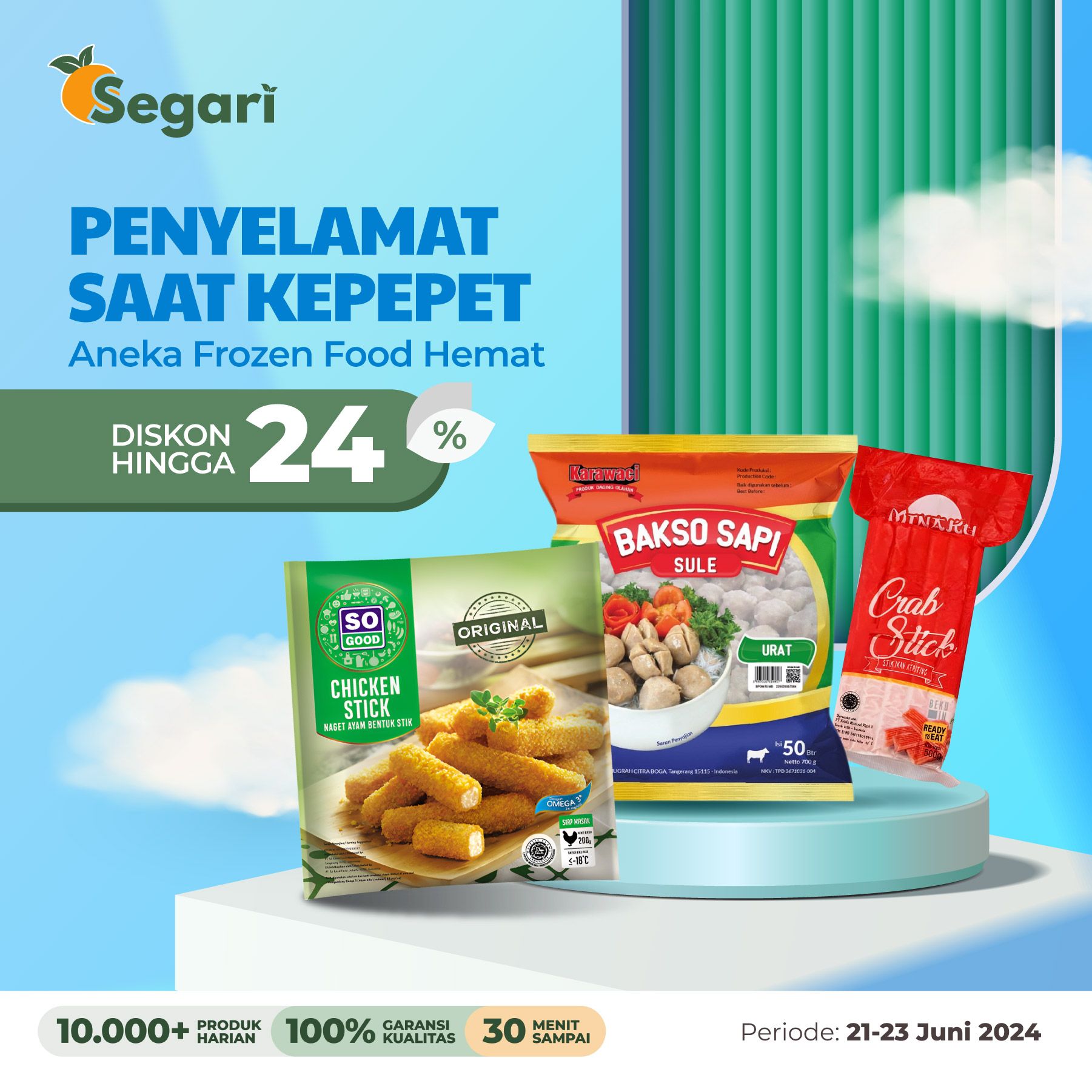 Serbu Aneka Frozen Food Favorit
DISKON S.D. 24% 👏❄️