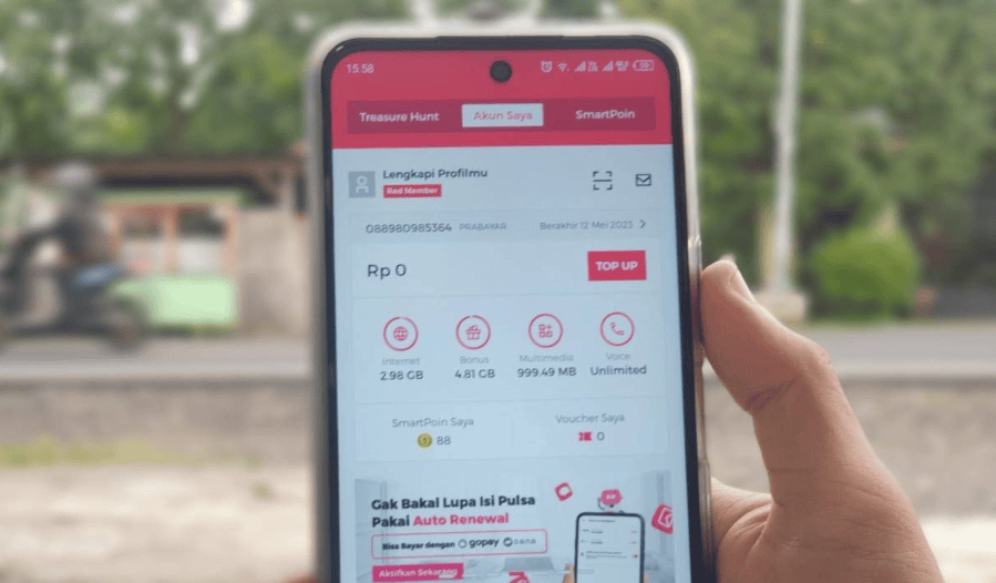 isi pulsa dengan aplikasi mysmartfren