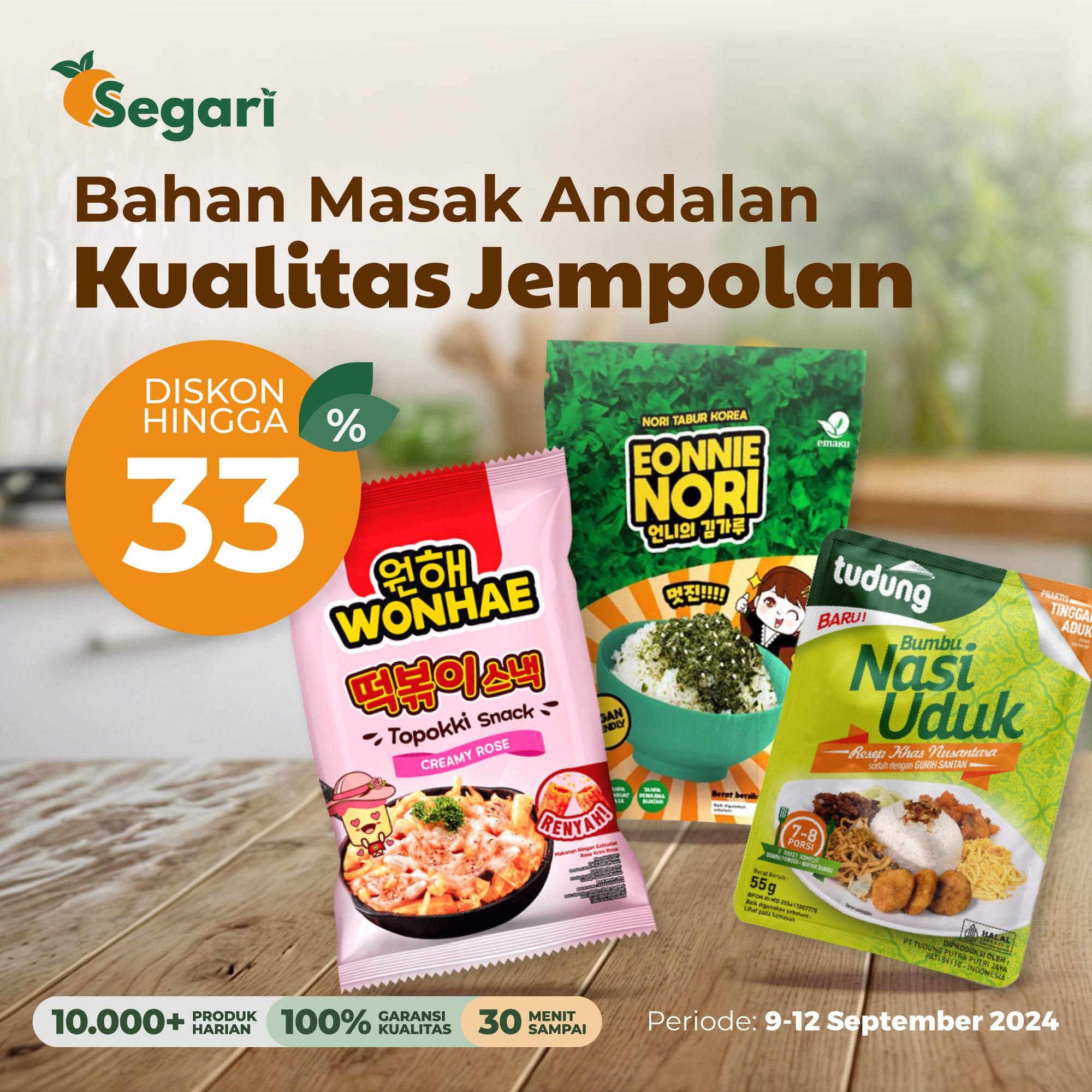 Bahan Masak Favorit
Harga Terbaik
DISKON S.D. 33% ✨