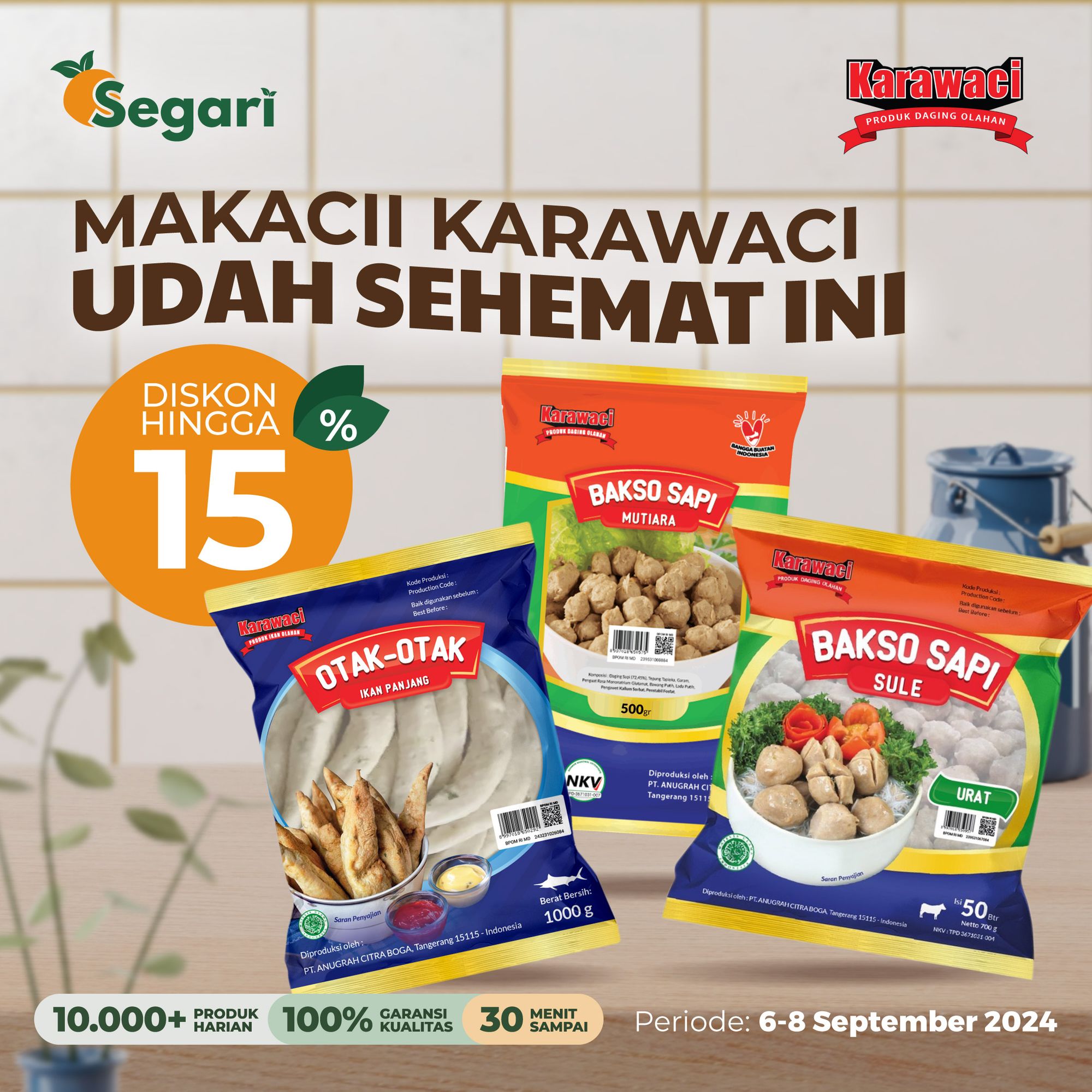 MAKACII KARAWACI
PROMO HEMATNYA
DISKON S.D. 15% 🙀🍽️